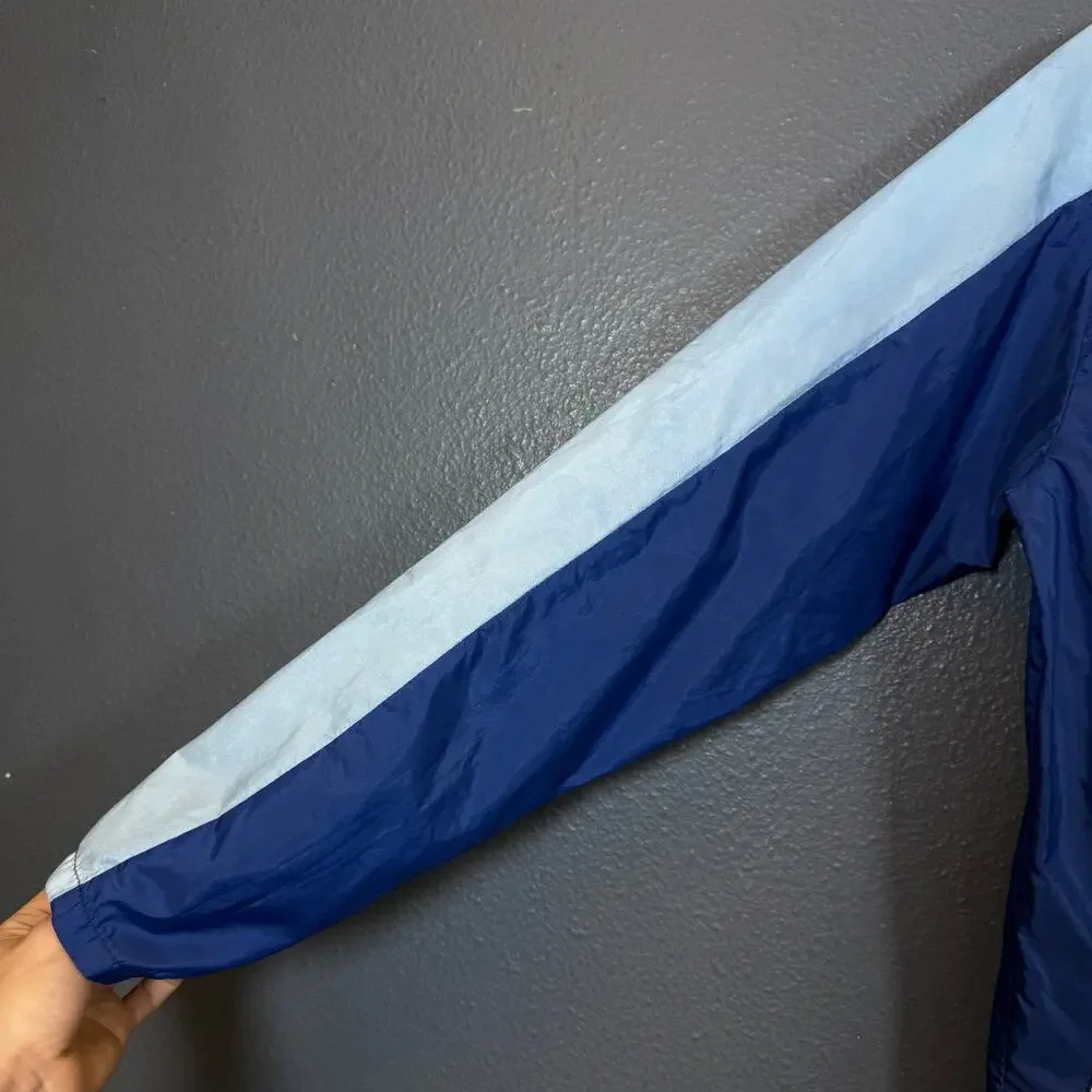 Nike S man blue light olympic jacket full zip sweatshirt big logo nylon vintage